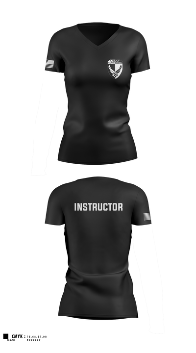 LRAFB Combatives 9213749 Women's Short Sleeve V-neck Shirt - 1