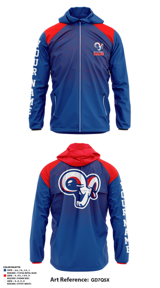 Windbreaker, Greene Central Rams, Wrestling, Teamtime, Team time, sublimation, custom sports apparel, team uniforms, spirit wear, spiritwear, sports uniforms, custom shirts, team store, custom team store, fundraiser sports, apparel fundraiser