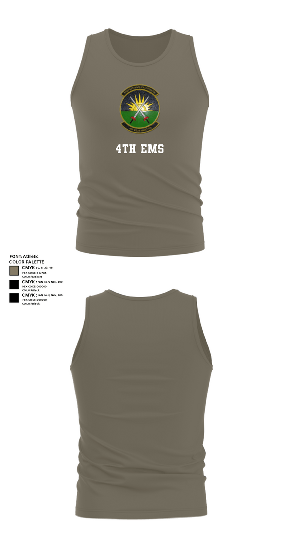Tank Top, 4th EMS, Air Force, Teamtime, Team time, sublimation, custom sports apparel, team uniforms, spirit wear, spiritwear, sports uniforms, custom shirts, team store, custom team store, fundraiser sports, apparel fundraiser