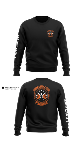 Crew Neck Sweatshirt, Bikers For Cause Foundation, , Teamtime, Team time, sublimation, custom sports apparel, team uniforms, spirit wear, spiritwear, sports uniforms, custom shirts, team store, custom team store, fundraiser sports, apparel fundraiser