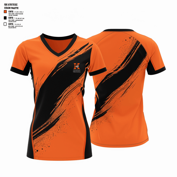 Women's Short Sleeve Vneck Shirt, Kirksville High School Volleyball, Women's Volleyball, Teamtime, Team time, sublimation, custom sports apparel, team uniforms, spirit wear, spiritwear, sports uniforms, custom shirts, team store, custom team store, fundraiser sports, apparel fundraiser