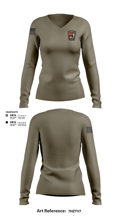 3-6 Mafia 61578081 Women's Long Sleeve V-neck Shirt - 1