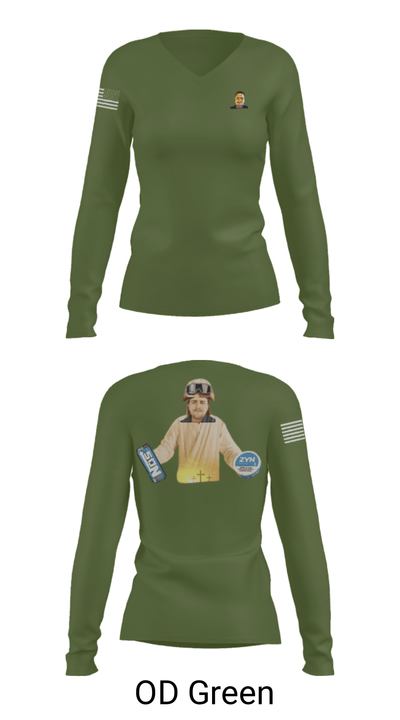 1st DSB 36981912 Women's Long Sleeve V-neck Shirt - 57