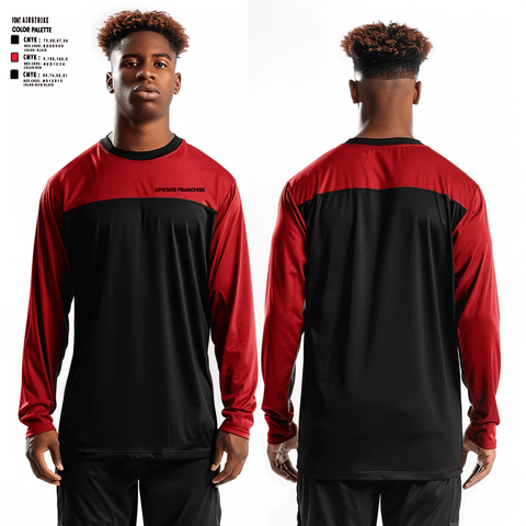 Long Sleeve Performance Shirt, UPSTATE FRANCHISE, Men's Basketball, Teamtime, Team time, sublimation, custom sports apparel, team uniforms, spirit wear, spiritwear, sports uniforms, custom shirts, team store, custom team store, fundraiser sports, apparel fundraiser