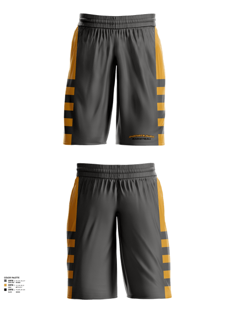 Mens Basketball Shorts, Shocked & Awed, Men's Basketball, Teamtime, Team time, sublimation, custom sports apparel, team uniforms, spirit wear, spiritwear, sports uniforms, custom shirts, team store, custom team store, fundraiser sports, apparel fundraiser
