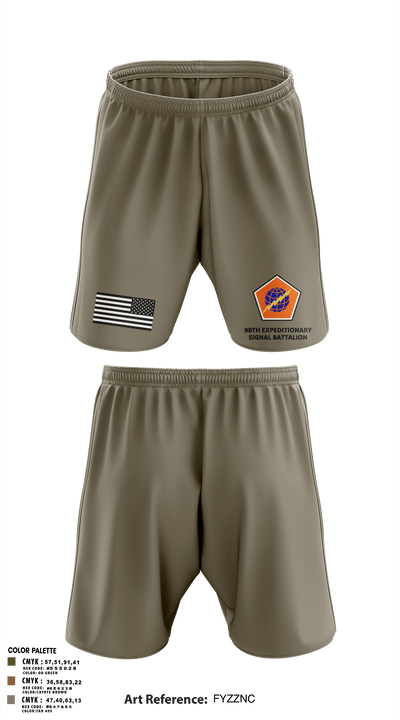 98th Expeditionary Signal Battalion 25845475 Athletic Shorts With Pockets - 96