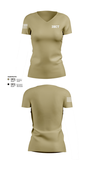 Women's Short Sleeve Vneck Shirt, S2 HHC 3BCT, Army, Teamtime, Team time, sublimation, custom sports apparel, team uniforms, spirit wear, spiritwear, sports uniforms, custom shirts, team store, custom team store, fundraiser sports, apparel fundraiser
