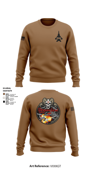 Crew Neck Sweatshirt, 332nd EMXS, Air Force, Teamtime, Team time, sublimation, custom sports apparel, team uniforms, spirit wear, spiritwear, sports uniforms, custom shirts, team store, custom team store, fundraiser sports, apparel fundraiser