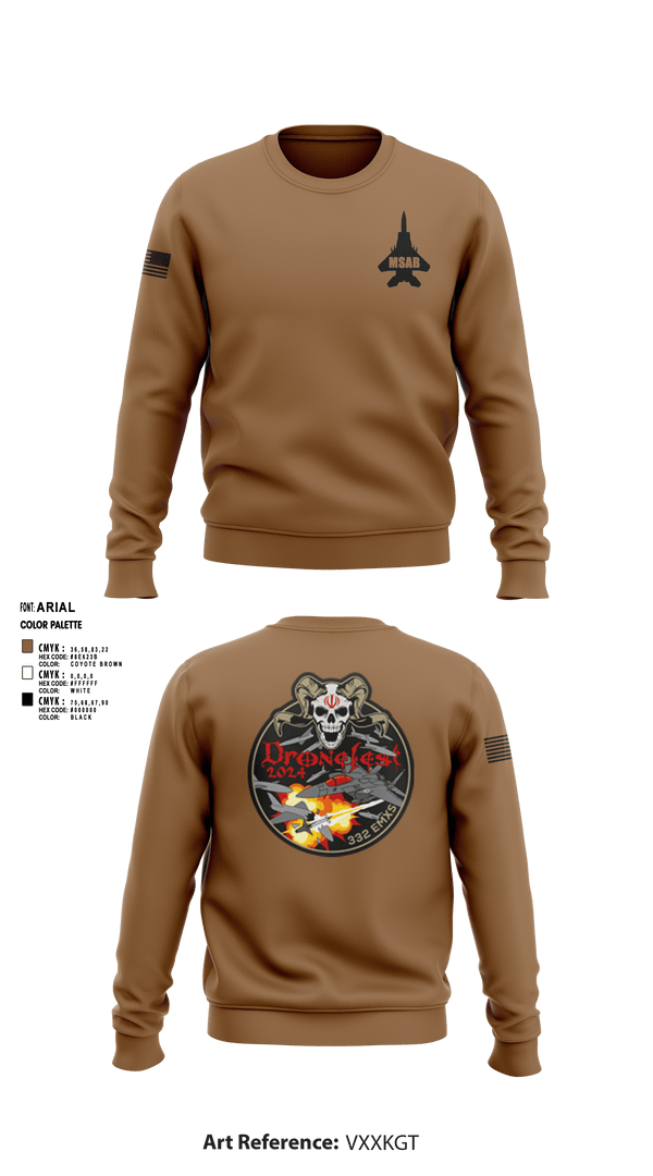 Crew Neck Sweatshirt, 332nd EMXS, Air Force, Teamtime, Team time, sublimation, custom sports apparel, team uniforms, spirit wear, spiritwear, sports uniforms, custom shirts, team store, custom team store, fundraiser sports, apparel fundraiser