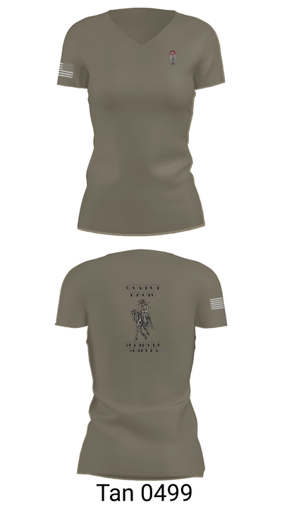 2-124IN SNIPER 8082556 Women's Short Sleeve V-neck Shirt - 68