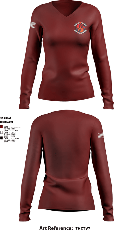 undefined Women's Long Sleeve V-neck Shirt - 3