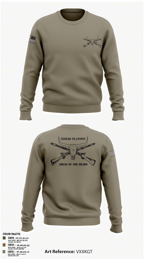 Crew Neck Sweatshirt, Nomad Platoon, , Teamtime, Team time, sublimation, custom sports apparel, team uniforms, spirit wear, spiritwear, sports uniforms, custom shirts, team store, custom team store, fundraiser sports, apparel fundraiser