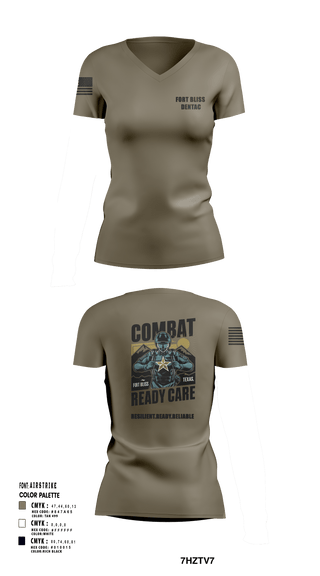 Women's Short Sleeve Vneck Shirt, Fort Bliss DENTAC, Army, Teamtime, Team time, sublimation, custom sports apparel, team uniforms, spirit wear, spiritwear, sports uniforms, custom shirts, team store, custom team store, fundraiser sports, apparel fundraiser