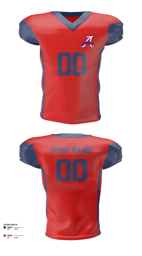 Football Jersey, Albemarle Youth Football, Football, Teamtime, Team time, sublimation, custom sports apparel, team uniforms, spirit wear, spiritwear, sports uniforms, custom shirts, team store, custom team store, fundraiser sports, apparel fundraiser