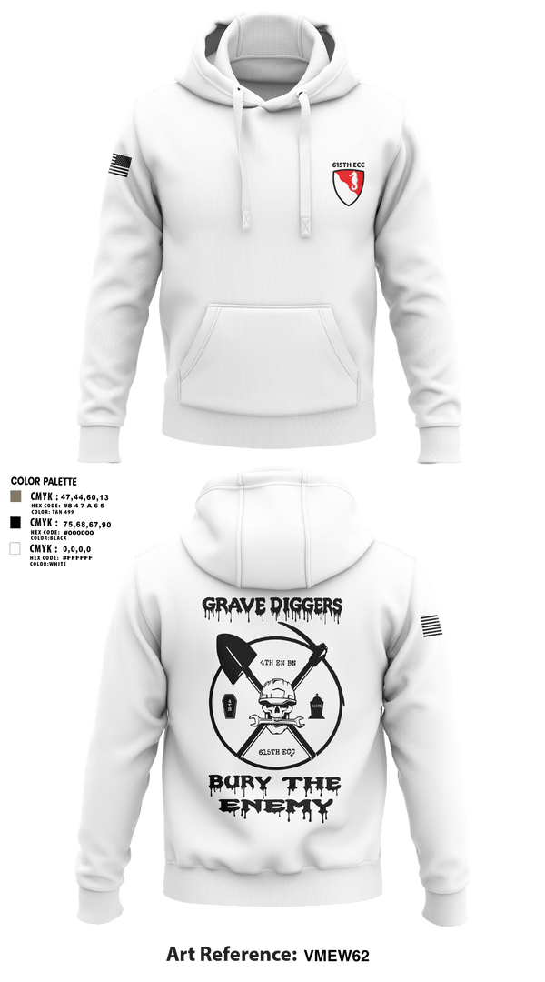 Hoodie, 615TH ECC, , Teamtime, Team time, sublimation, custom sports apparel, team uniforms, spirit wear, spiritwear, sports uniforms, custom shirts, team store, custom team store, fundraiser sports, apparel fundraiser
