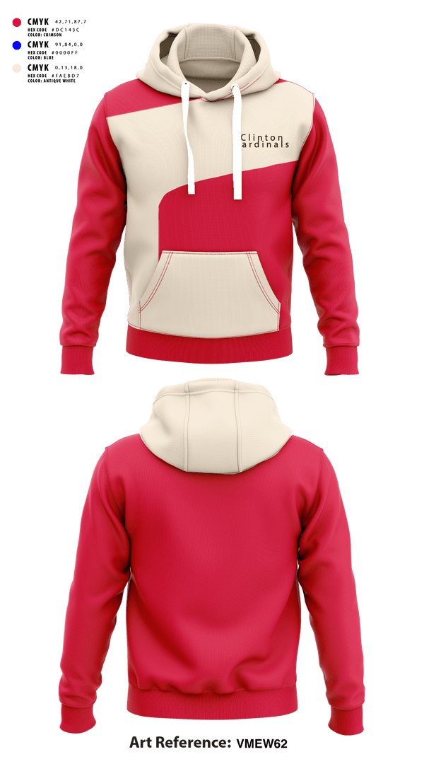 Hoodie, Clinton Cardinals, Track & Field, Teamtime, Team time, sublimation, custom sports apparel, team uniforms, spirit wear, spiritwear, sports uniforms, custom shirts, team store, custom team store, fundraiser sports, apparel fundraiser