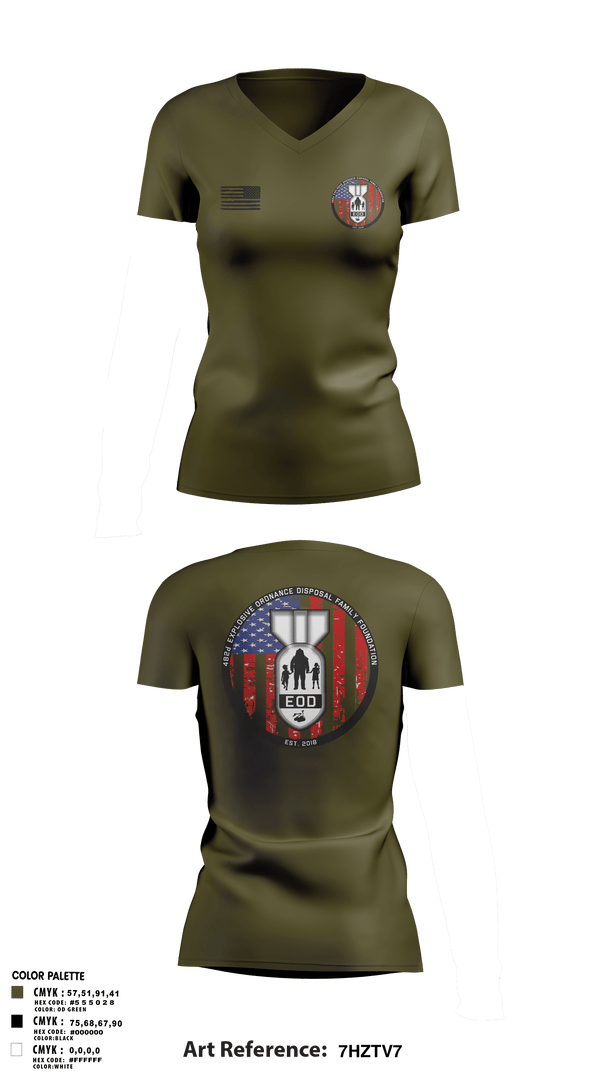 Women's Short Sleeve Vneck Shirt, 482nd EOD, Air Force, Teamtime, Team time, sublimation, custom sports apparel, team uniforms, spirit wear, spiritwear, sports uniforms, custom shirts, team store, custom team store, fundraiser sports, apparel fundraiser