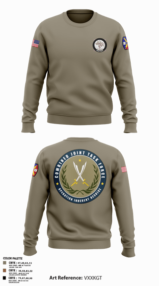 Crew Neck Sweatshirt, 65th FAB, Army, Teamtime, Team time, sublimation, custom sports apparel, team uniforms, spirit wear, spiritwear, sports uniforms, custom shirts, team store, custom team store, fundraiser sports, apparel fundraiser