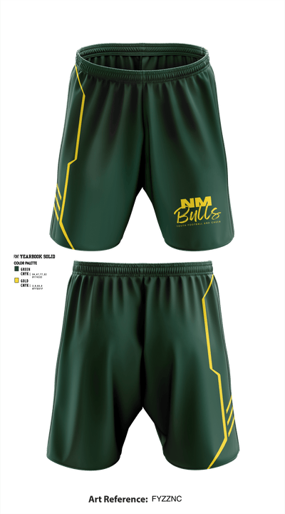 New Milford Bulls Football And Cheerleading 19489077 Athletic Shorts With Pockets - 4