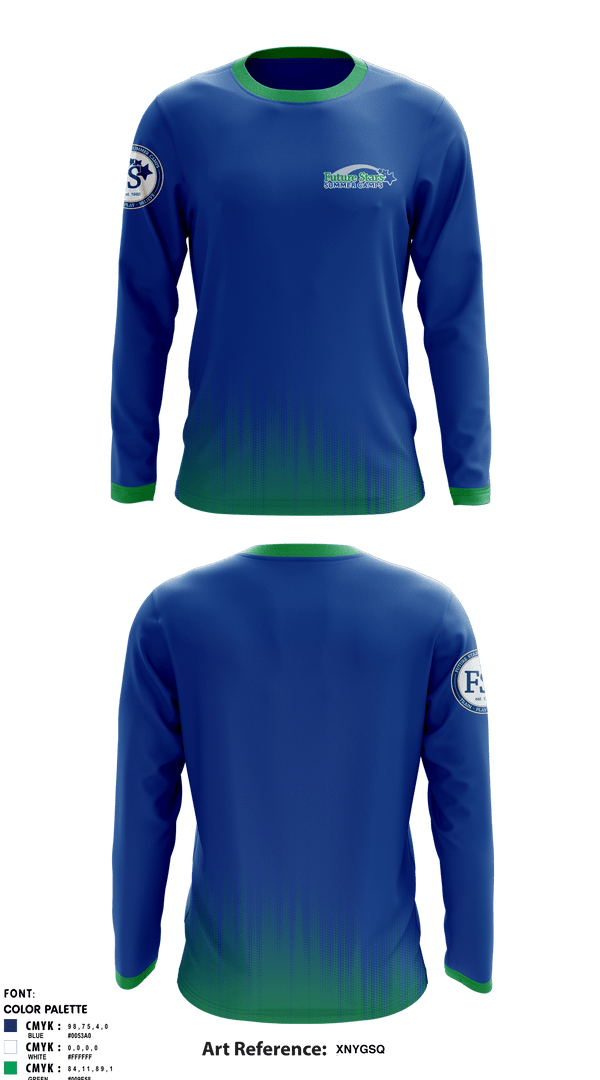 Long Sleeve Performance Shirt, Future Stars Summer Camps at Old Westbury, Spirit Store, Teamtime, Team time, sublimation, custom sports apparel, team uniforms, spirit wear, spiritwear, sports uniforms, custom shirts, team store, custom team store, fundraiser sports, apparel fundraiser