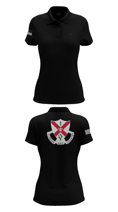 C Co 1-124 Rifle Company 57736053 Women's Short Sleeve Performance Polo  - 33