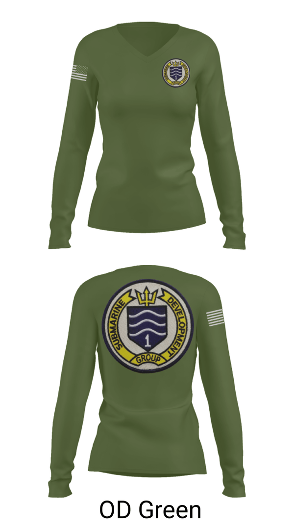Women's Long Sleeve Vneck Shirt, SAT DIVERS, Navy, Teamtime, Team time, sublimation, custom sports apparel, team uniforms, spirit wear, spiritwear, sports uniforms, custom shirts, team store, custom team store, fundraiser sports, apparel fundraiser