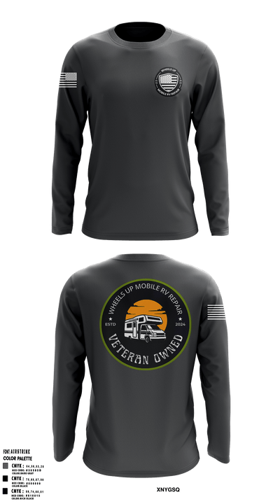 Wheels Up Mobile RV Repair Cullman County Dive Team Wheels Up Mobile RV Repair 20024134 Long Sleeve Performance Shirt - 1