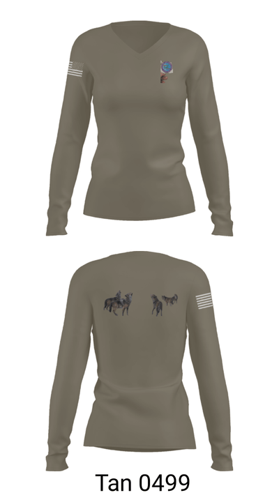 CNSG WEST PAC 72137454 Women's Long Sleeve V-neck Shirt - 73