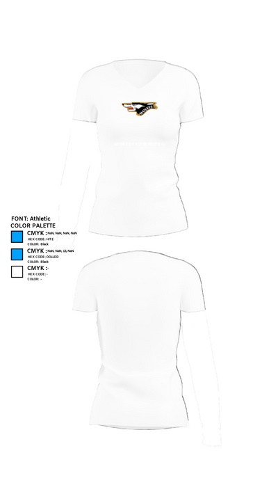 Algoma High School Volleyball 71592307 Women's Short Sleeve V-neck Shirt - 18