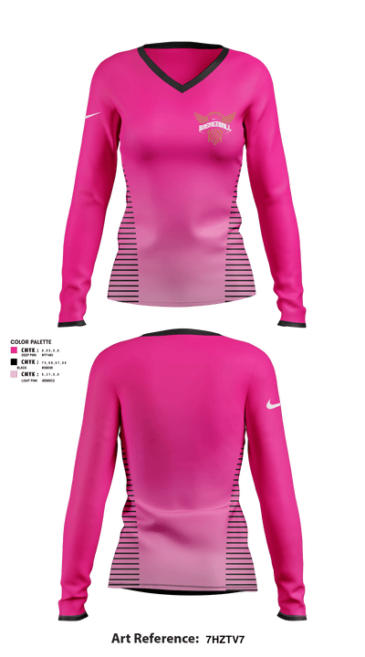 Midwest elite 87155346 Women's Long Sleeve V-neck Shirt - 1
