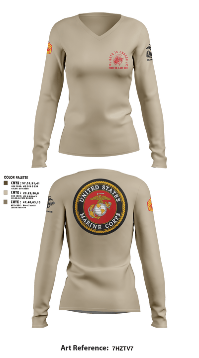 Zulu 109 37143588 Women's Long Sleeve V-neck Shirt - 2