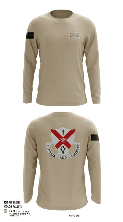 C Co 1-124 Rifle Company 57736053 Long Sleeve Performance Shirt - 3