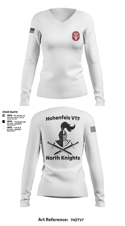 Hohenfels VTF 55832248 Women's Long Sleeve V-neck Shirt - 2
