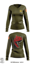 C 1-43 ADA 65403785 Women's Long Sleeve V-neck Shirt - 4