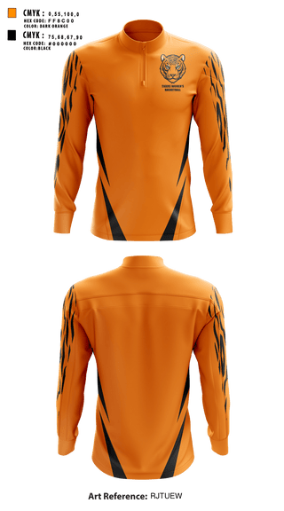 Quarter Zip Jacket, Tigers, Women's Basketball, Teamtime, Team time, sublimation, custom sports apparel, team uniforms, spirit wear, spiritwear, sports uniforms, custom shirts, team store, custom team store, fundraiser sports, apparel fundraiser