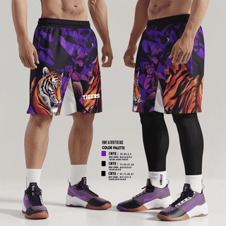 Athletic Shorts With Pockets, Tigers, Men's Basketball, Teamtime, Team time, sublimation, custom sports apparel, team uniforms, spirit wear, spiritwear, sports uniforms, custom shirts, team store, custom team store, fundraiser sports, apparel fundraiser