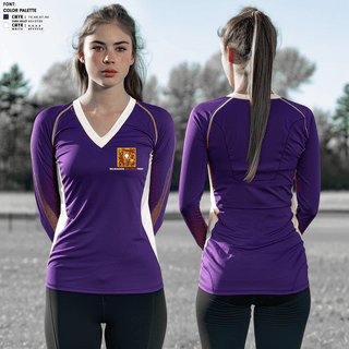 Women's Long Sleeve Vneck Shirt, Mcp Lloyd Track and Field, Track & Field, Teamtime, Team time, sublimation, custom sports apparel, team uniforms, spirit wear, spiritwear, sports uniforms, custom shirts, team store, custom team store, fundraiser sports, apparel fundraiser