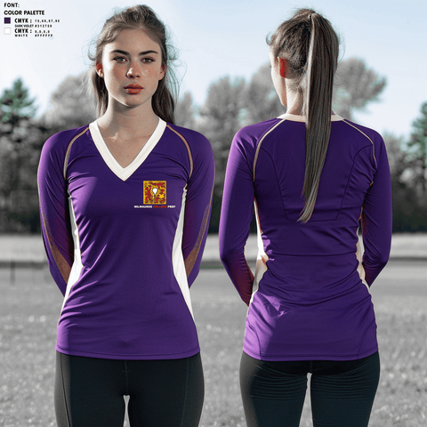 Women's Long Sleeve Vneck Shirt, Mcp Lloyd Track and Field, Track & Field, Teamtime, Team time, sublimation, custom sports apparel, team uniforms, spirit wear, spiritwear, sports uniforms, custom shirts, team store, custom team store, fundraiser sports, apparel fundraiser