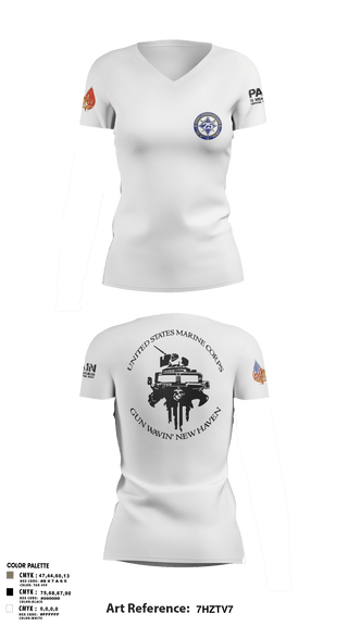 Women's Short Sleeve Vneck Shirt, Maintenance Service Company, Marines, Teamtime, Team time, sublimation, custom sports apparel, team uniforms, spirit wear, spiritwear, sports uniforms, custom shirts, team store, custom team store, fundraiser sports, apparel fundraiser