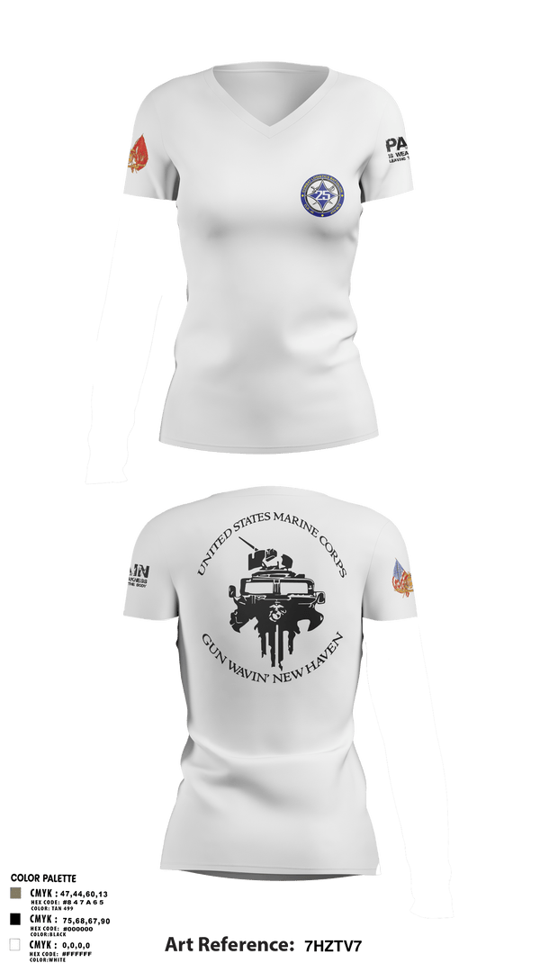 Women's Short Sleeve Vneck Shirt, Maintenance Service Company, Marines, Teamtime, Team time, sublimation, custom sports apparel, team uniforms, spirit wear, spiritwear, sports uniforms, custom shirts, team store, custom team store, fundraiser sports, apparel fundraiser