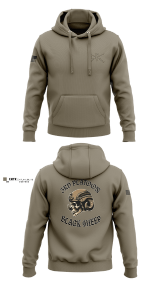 Hoodie, 3rd PLT black sheep, Army, Teamtime, Team time, sublimation, custom sports apparel, team uniforms, spirit wear, spiritwear, sports uniforms, custom shirts, team store, custom team store, fundraiser sports, apparel fundraiser