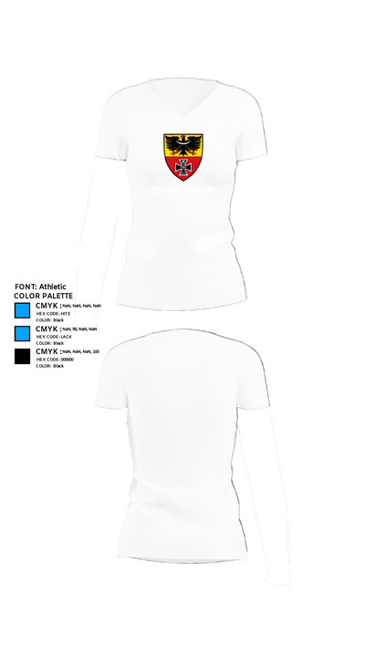 TCS Team Germany 82718628 Women's Short Sleeve V-neck Shirt - 18