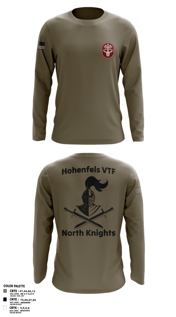 Long Sleeve Performance Shirt, Hohenfels VTF, Army, Teamtime, Team time, sublimation, custom sports apparel, team uniforms, spirit wear, spiritwear, sports uniforms, custom shirts, team store, custom team store, fundraiser sports, apparel fundraiser