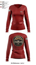 824th QM CO (CADC-A) 69842964 Women's Long Sleeve V-neck Shirt - 4