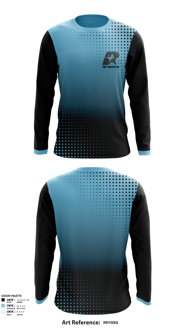 Long Sleeve Performance Shirt, DMV HOOPSTARZ, Men's Basketball, Teamtime, Team time, sublimation, custom sports apparel, team uniforms, spirit wear, spiritwear, sports uniforms, custom shirts, team store, custom team store, fundraiser sports, apparel fundraiser