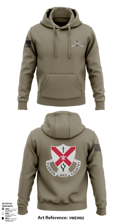 C Co 1-124 Rifle Company 57736053 Hoodie - 2