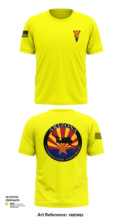 Arizona Underwater Explorers 16457471 Short Sleeve Performance Shirt - 43