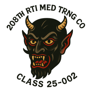 208th RTI MED TRNG CO Class 25-002 54968999 Stainless Steel Water Bottle with a Straw Lid