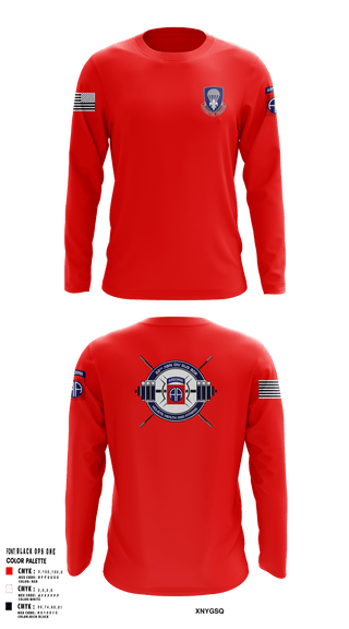 Long Sleeve Performance Shirt, 82nd ADSB H2F, Army, Teamtime, Team time, sublimation, custom sports apparel, team uniforms, spirit wear, spiritwear, sports uniforms, custom shirts, team store, custom team store, fundraiser sports, apparel fundraiser