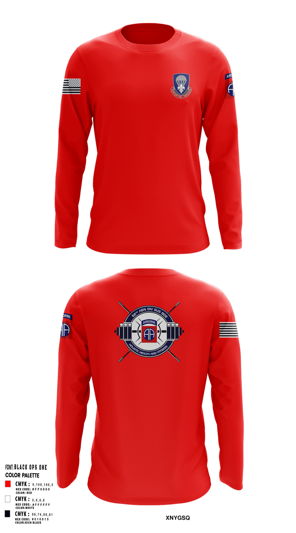 Long Sleeve Performance Shirt, 82nd ADSB H2F, Army, Teamtime, Team time, sublimation, custom sports apparel, team uniforms, spirit wear, spiritwear, sports uniforms, custom shirts, team store, custom team store, fundraiser sports, apparel fundraiser